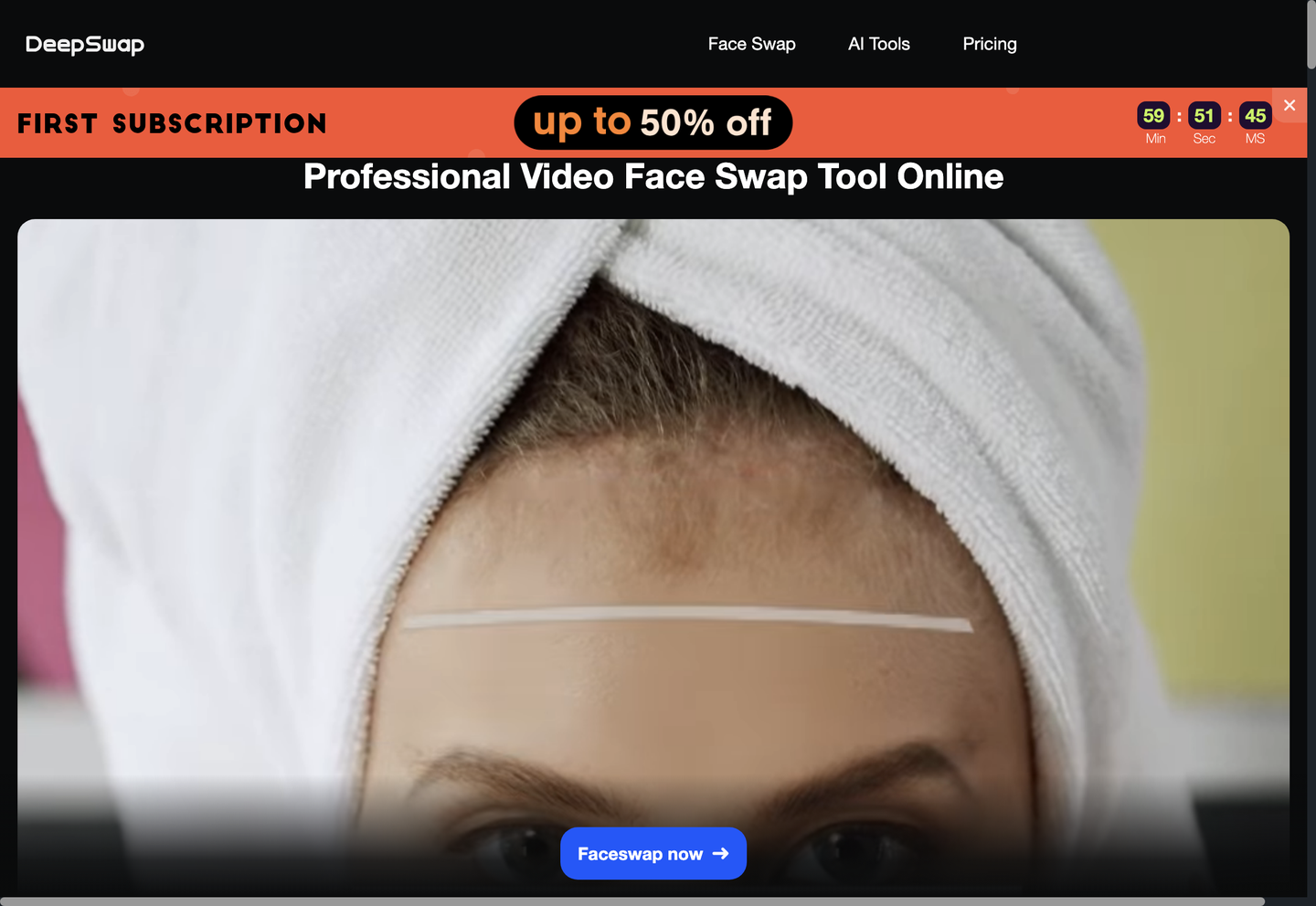 DeepSwap AI in action
