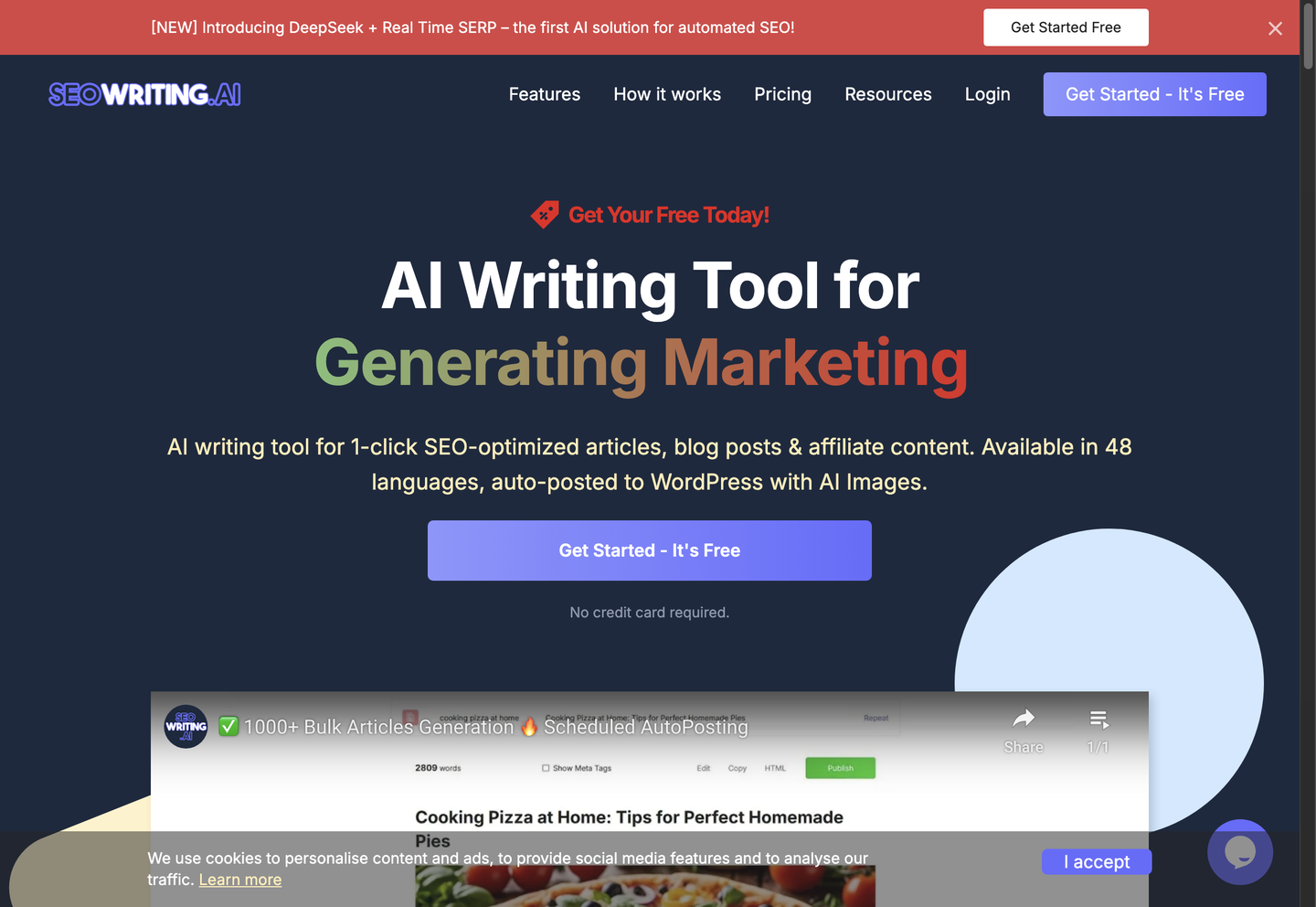 SEOWriting AI in action