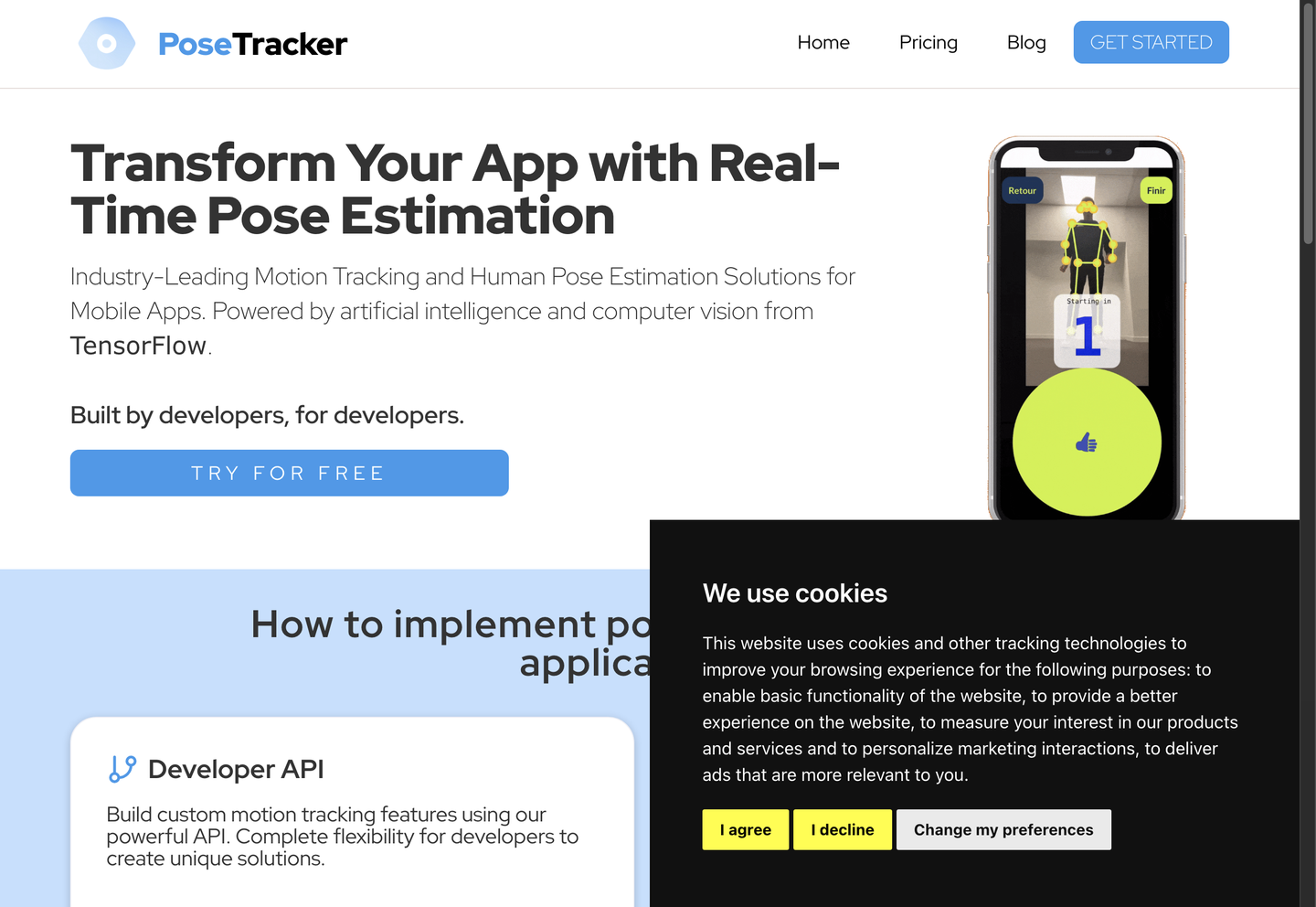 PoseTracker in action