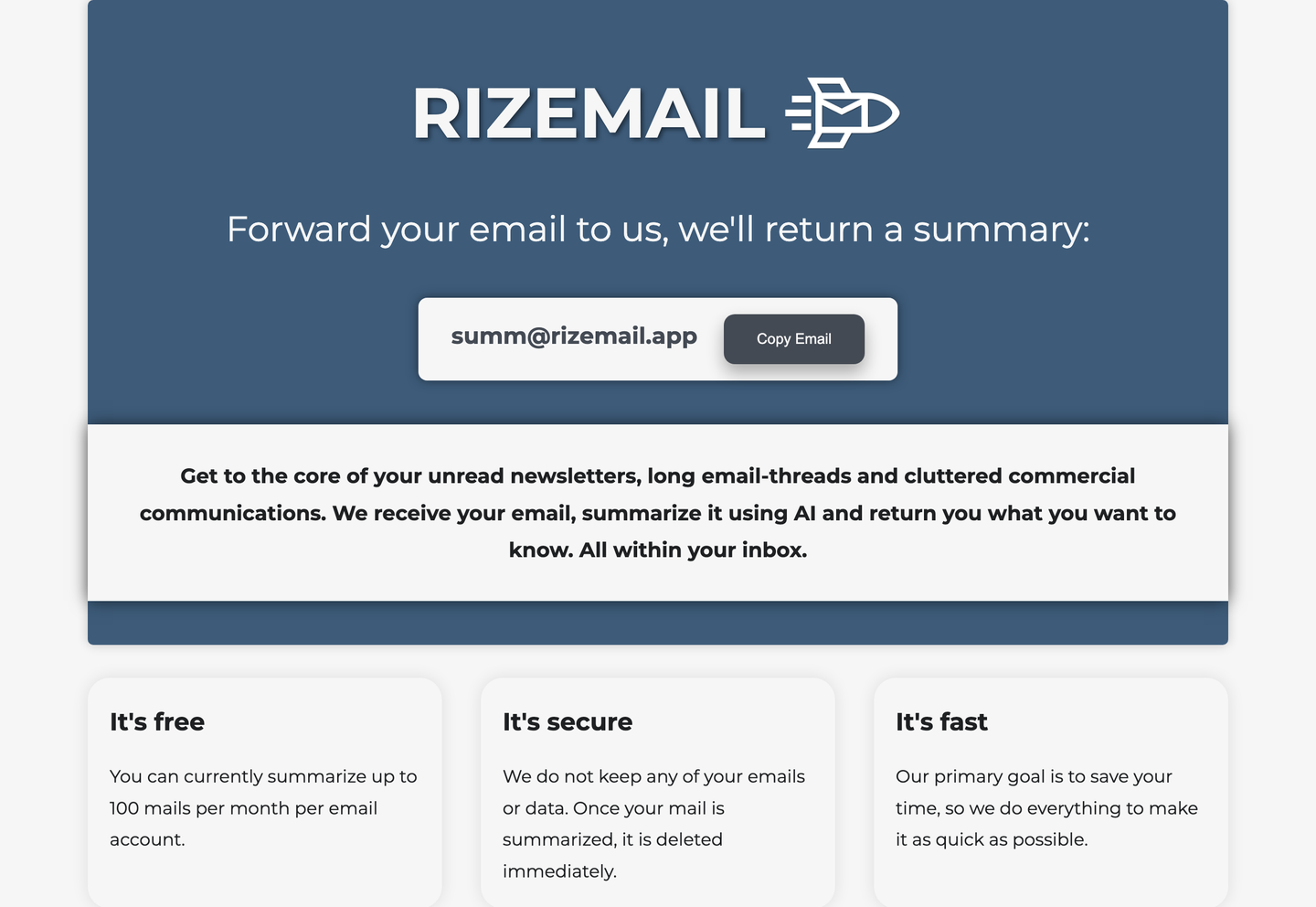 Feature image of Rizemail