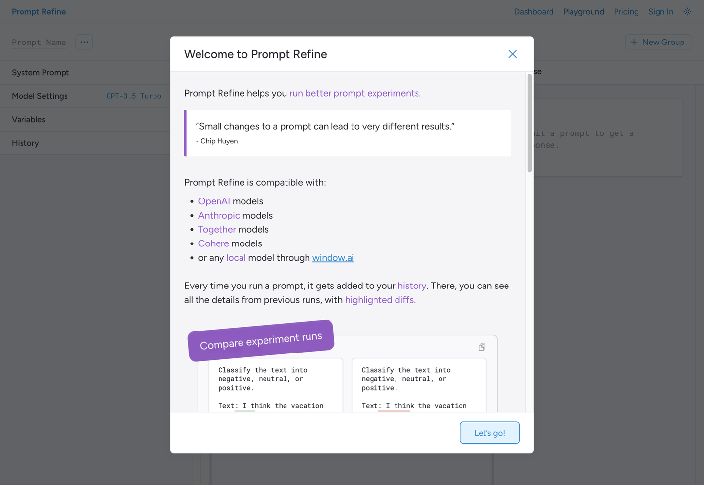 Prompt Refine in action