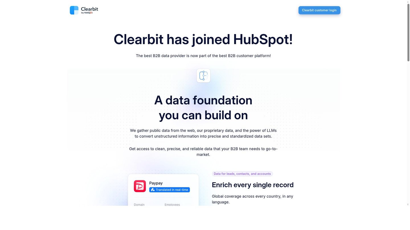 Feature image of Clearbit