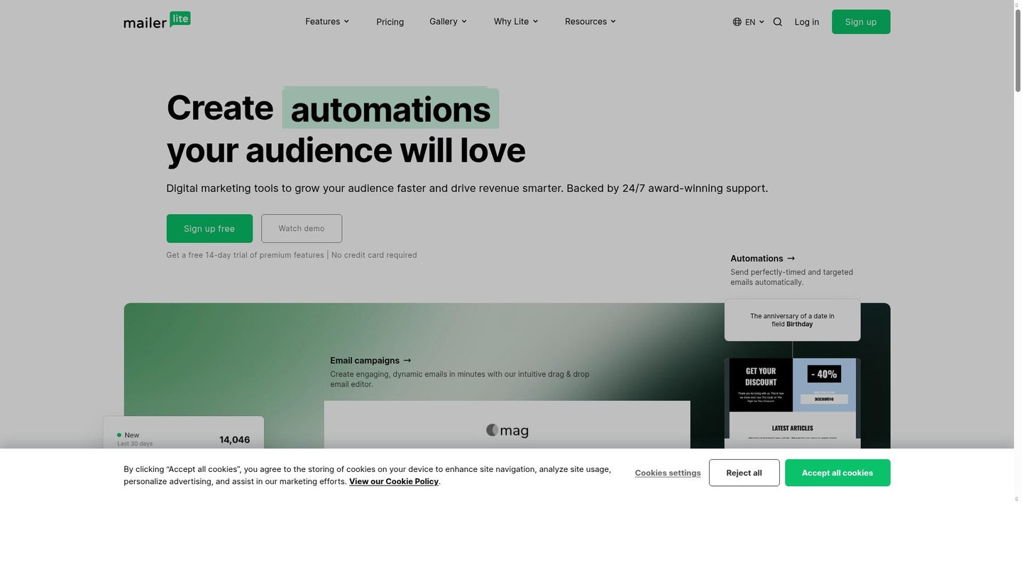 MailerLite in action