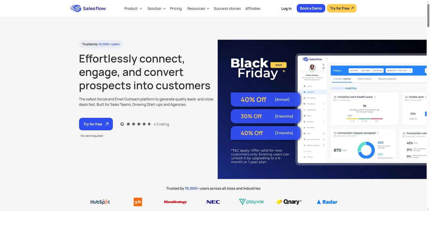 Salesflow in action
