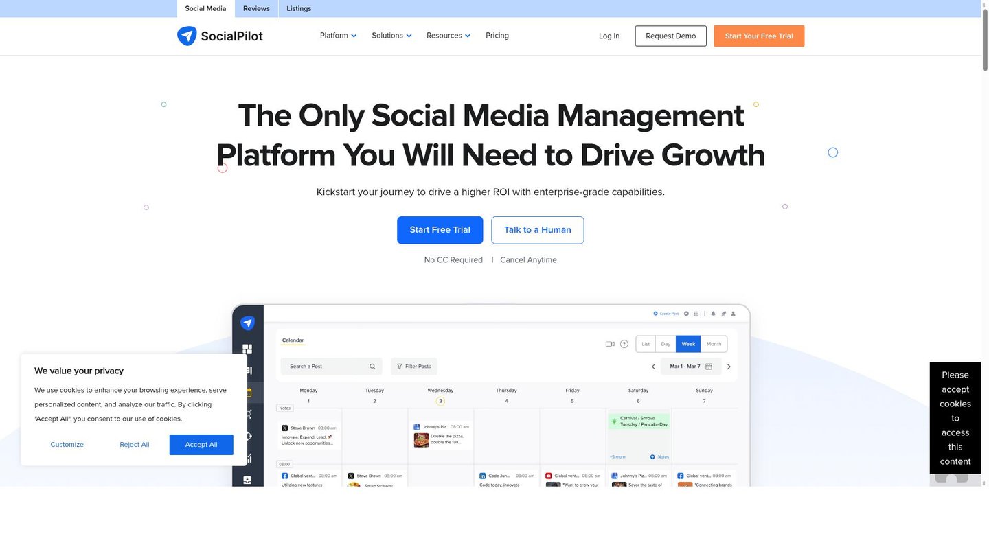 SocialPilot in action