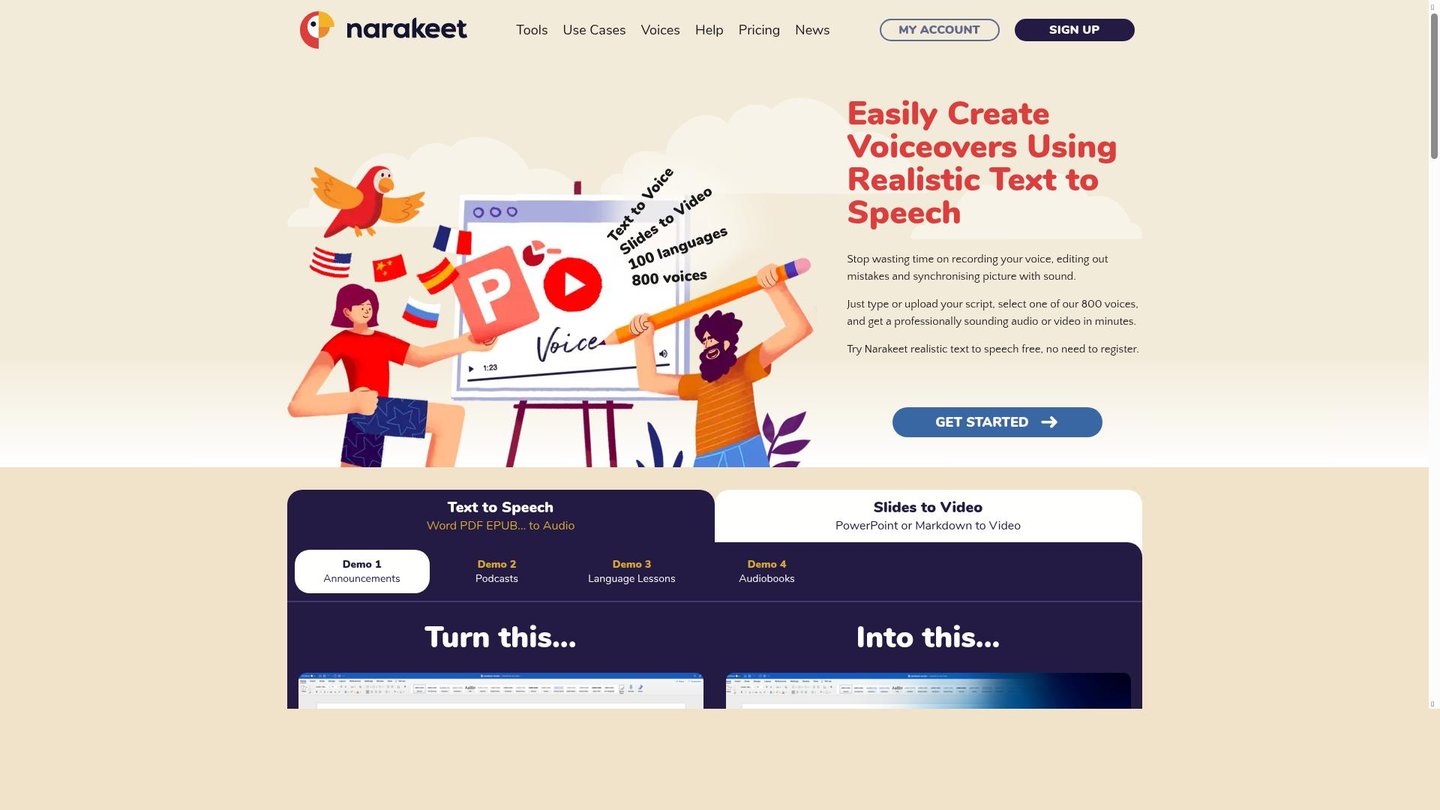 Feature image of Narakeet